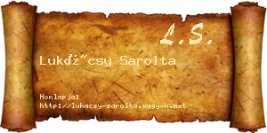 Lukácsy Sarolta névjegykártya