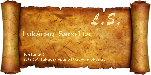 Lukácsy Sarolta névjegykártya