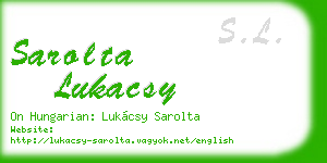 sarolta lukacsy business card