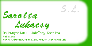 sarolta lukacsy business card